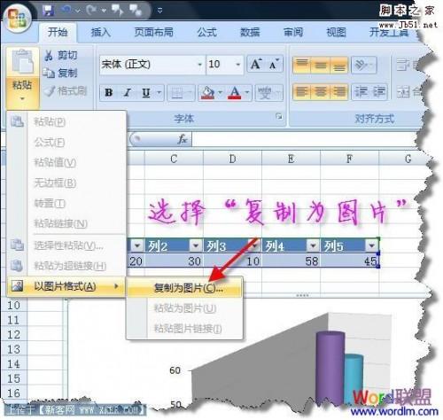 Excel 复制原汁原味的图表