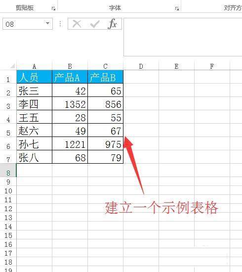 Excel中制作数值差异柱形图的方法
