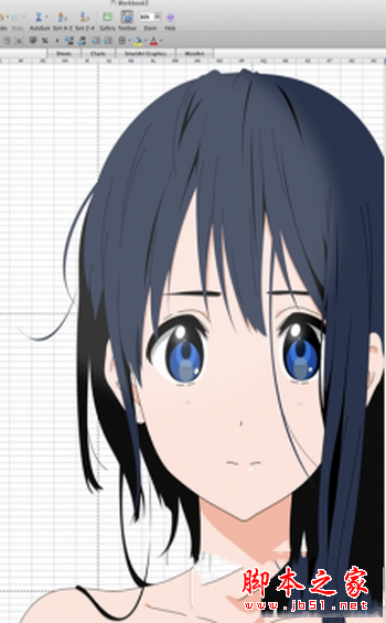 excel如何绘画CG漫画图片 excel画CG漫画图片教程