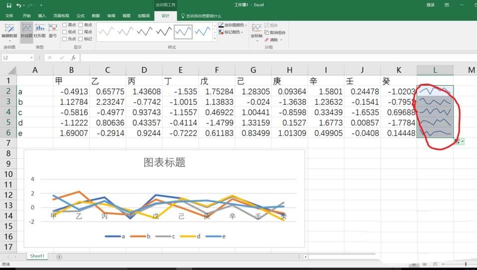 Excel表格中怎么添加迷你图?