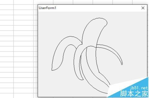 excel中怎么画香蕉的简笔画?