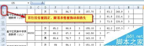 excel表格怎么在滚动拖动时行列固定不动?