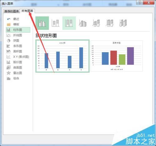 Excel2016怎么创建各种形状的图表?