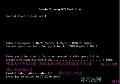 FDISK硬盘分区图解教程 图片已修复