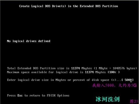 FDISK硬盘分区图解教程 图片已修复