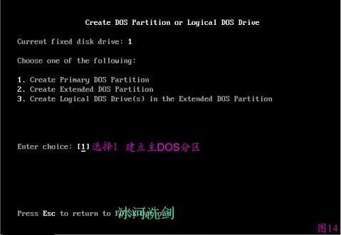 FDISK硬盘分区图解教程 图片已修复