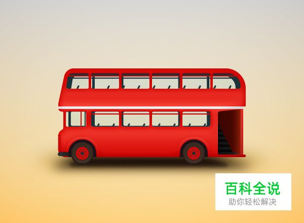 丰富细节的红色大巴车【AI教程】