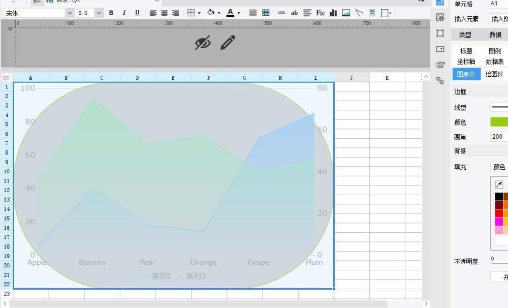 FineReport怎么制作椭圆形的面积背景?