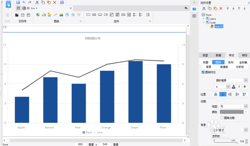 FineReport怎么制作折线图和柱状图组合图表?
