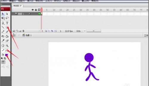 flash制作小人走路的简单动画
