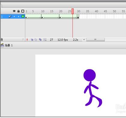 flash制作小人走路的简单动画