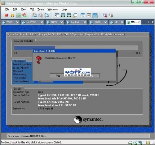 GHOST还原系统出现 \