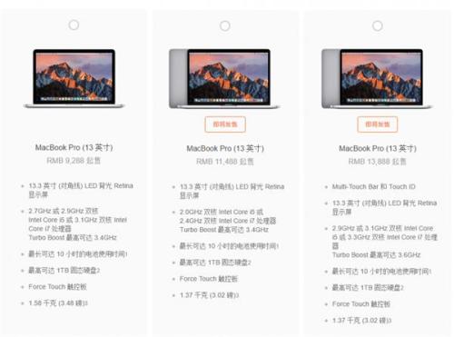 购买2016款MacBook Pro注意事项