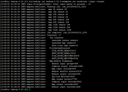 hadoop入门之统计单词在文件中出现的个数示例