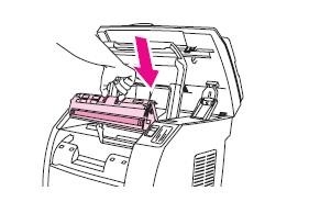 惠普hp CLJ2840.2820怎么更换炭粉盒?