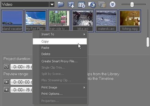 会声会影使用库创建者管理项目