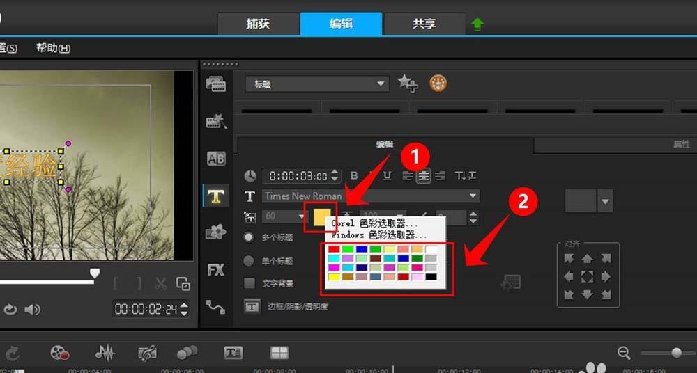 会声会影X9怎么给文字制作特效?