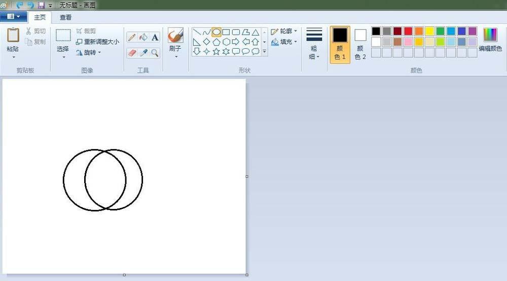 画图工具怎么画红色的苹果?