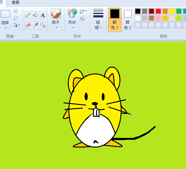 画图工具怎么画可爱的小老鼠动画角色?
