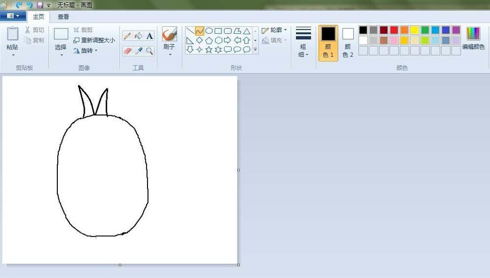 画图工具怎么画菠萝? 画图软件画菠萝的教程