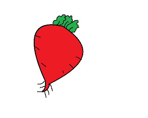 画图工具怎么画大红萝卜?