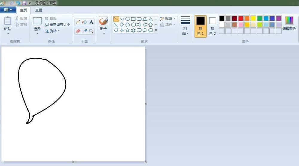 画图工具怎么画大红萝卜?