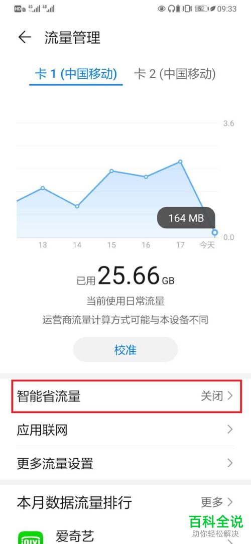 华为手机中的智能省流量功能怎么设置