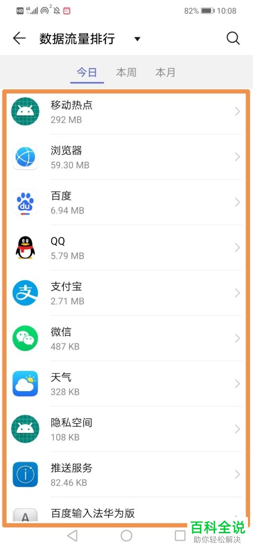 华为手机怎么查看应用使用的数据流量