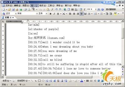 活用WPS表格转换为歌词句首字母改大写