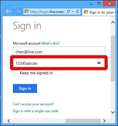 IE10的密码可视 重输密码更方便