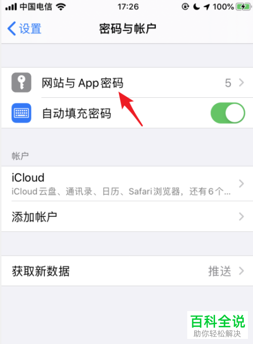 iPhone苹果手机中如何删除保存的账户密码