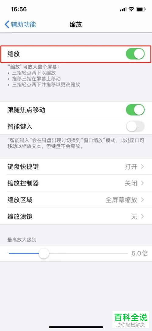 iphone苹果手机如何关闭缩放功能