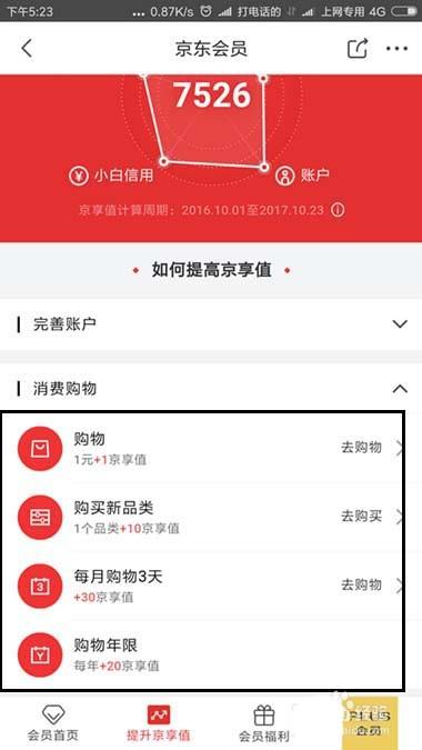 京东的京享值不够怎么办? 京东京享值提升的教程