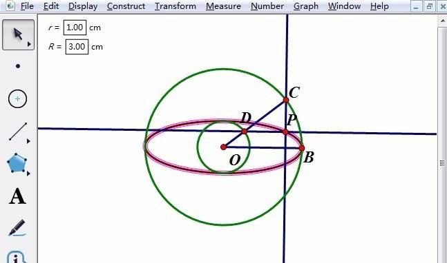 几何画板怎么画可以调整长短轴长度的椭圆?