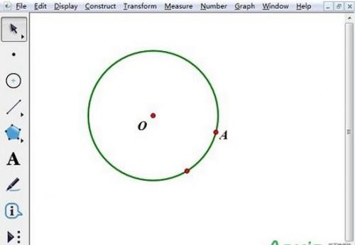 几何画板怎么过圆外一点做圆的切线