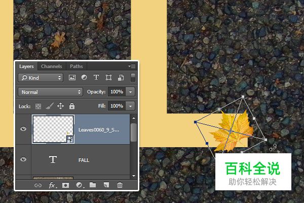 教你绘制萧瑟的秋天落叶字效【PS教程】