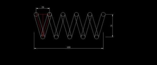 教你用CAD软件绘制二维弹簧