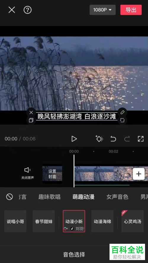 剪映App如何给视频添加蜡笔小新文本朗读音频