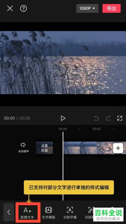 剪映App如何给视频添加蜡笔小新文本朗读音频