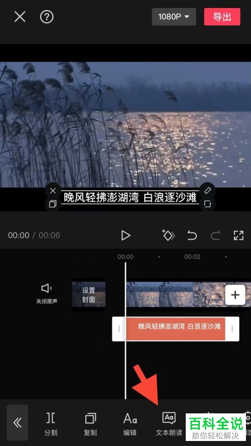 剪映App如何给视频添加蜡笔小新文本朗读音频