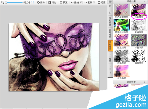 可牛影像制作纹理水彩图片