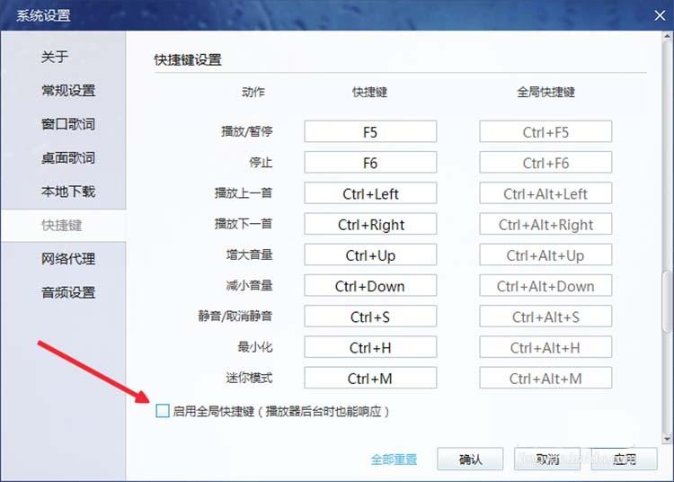 酷我音乐最小化时不能使用快捷键该怎么办?