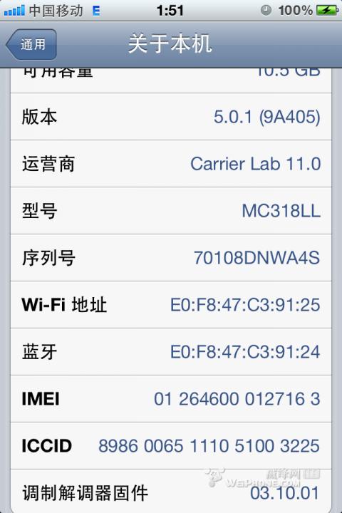 美版有锁原生4.21升到5.0.1成功并完美越狱
