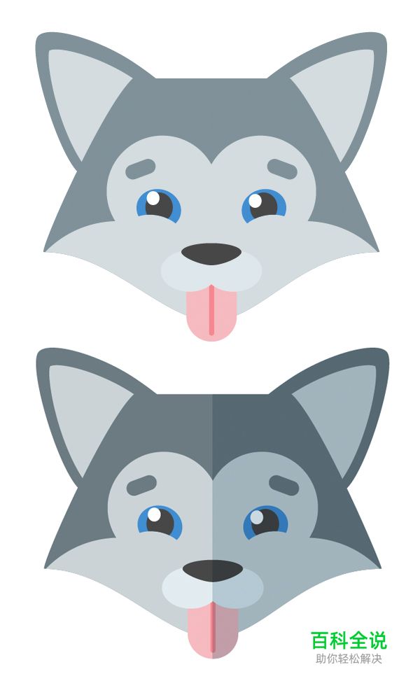 六个扁平化的卡通小动物肖像【AI教程】