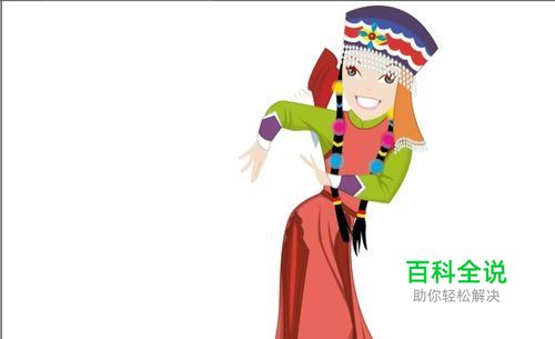 蒙古族女孩简笔画