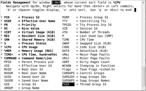 Linux中用于进程显示的top命令使用实例集锦