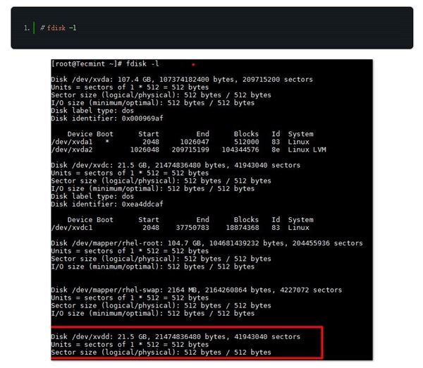 Linux中如何添加一块大于2TB的新磁盘