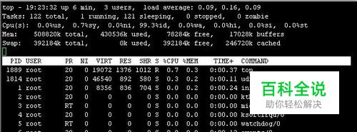 linux怎样使用top命令查看系统状态