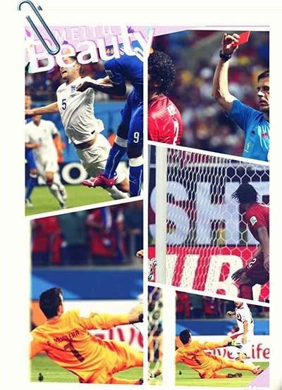 美图秀秀怎么设计拼接效果的世界杯海报?