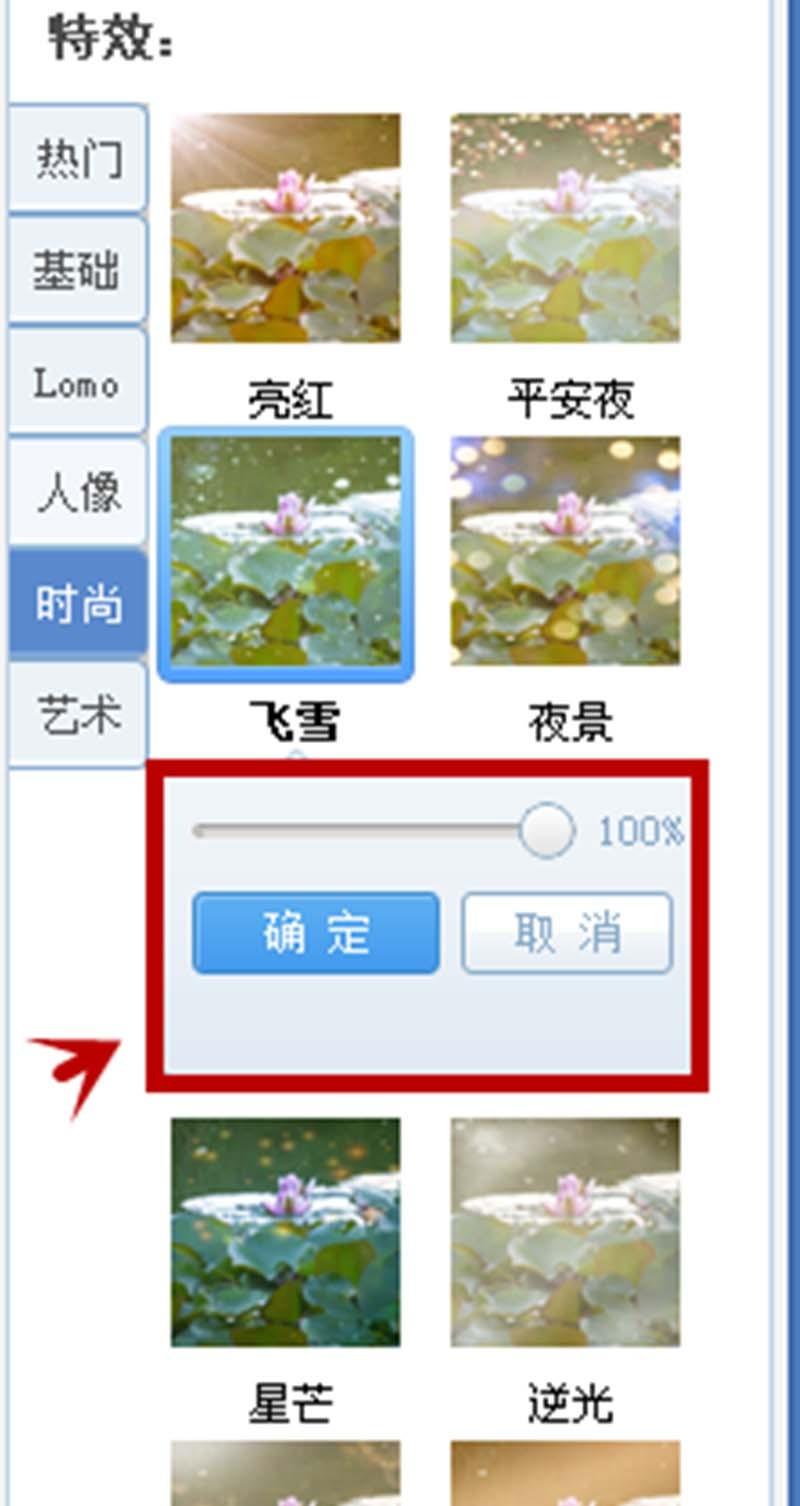 美图秀秀怎么给照片添加雪花效果?